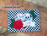DIGITAL DOWNLOAD Applique Tattoo Heart Quilted Mug Rug 4 Sizes Included ENVELOPE AND TURN HOLE OPTIONS