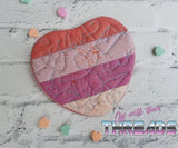 DIGITAL DOWNLOAD Quilted Heart Mug Rug 5 Sizes Included ENVELOPE AND SATIN FINISH