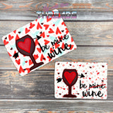 DIGITAL DOWNLOAD Quilted Be Wine Valentine Applique Mug Rug 4 Sizes Included ENVELOPE AND TURN HOLE