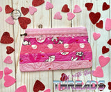 DIGITAL DOWNLOAD Quilted Sweetheart Valentine Clutch Applique Zipper Bag LINED