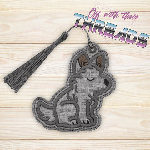 DIGITAL DOWNLOAD 4x4 Applique Scottish Terrier Bookmark Ornament Gift Tag