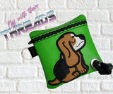 DIGITAL DOWNLOAD 5x5 ITH Applique Basset Hound Waste Bag and 4x4 Stand Alone