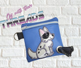 DIGITAL DOWNLOAD 5x5 ITH Applique Blue Heeler Waste Bag and 4x4 Stand Alone