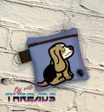 DIGITAL DOWNLOAD 5x5 ITH Applique Basset Hound Waste Bag and 4x4 Stand Alone