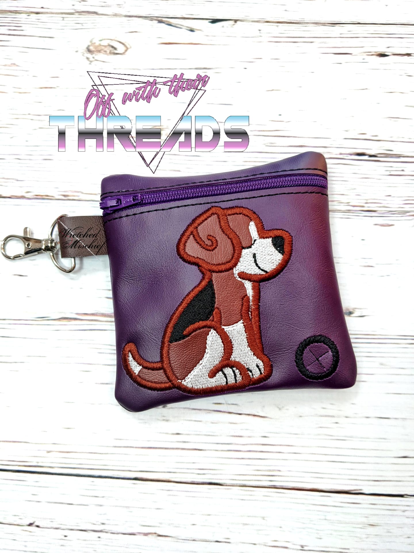 DIGITAL DOWNLOAD 5x5 ITH Applique Beagle Waste Bag and 4x4 Stand Alone