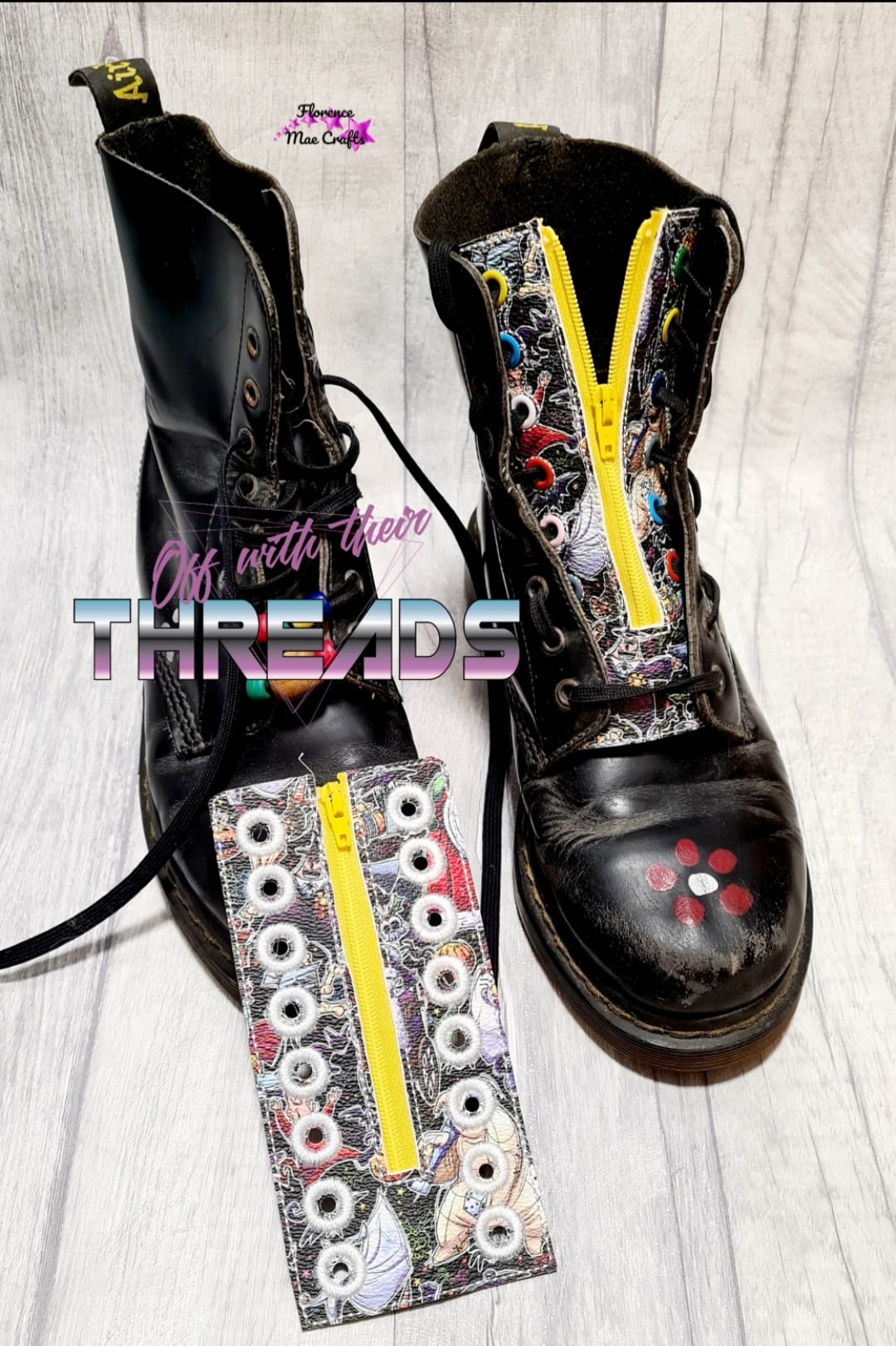 DIGITAL DOWNLOAD Boot Zipper Insert 2 VERSIONS INCLUDED