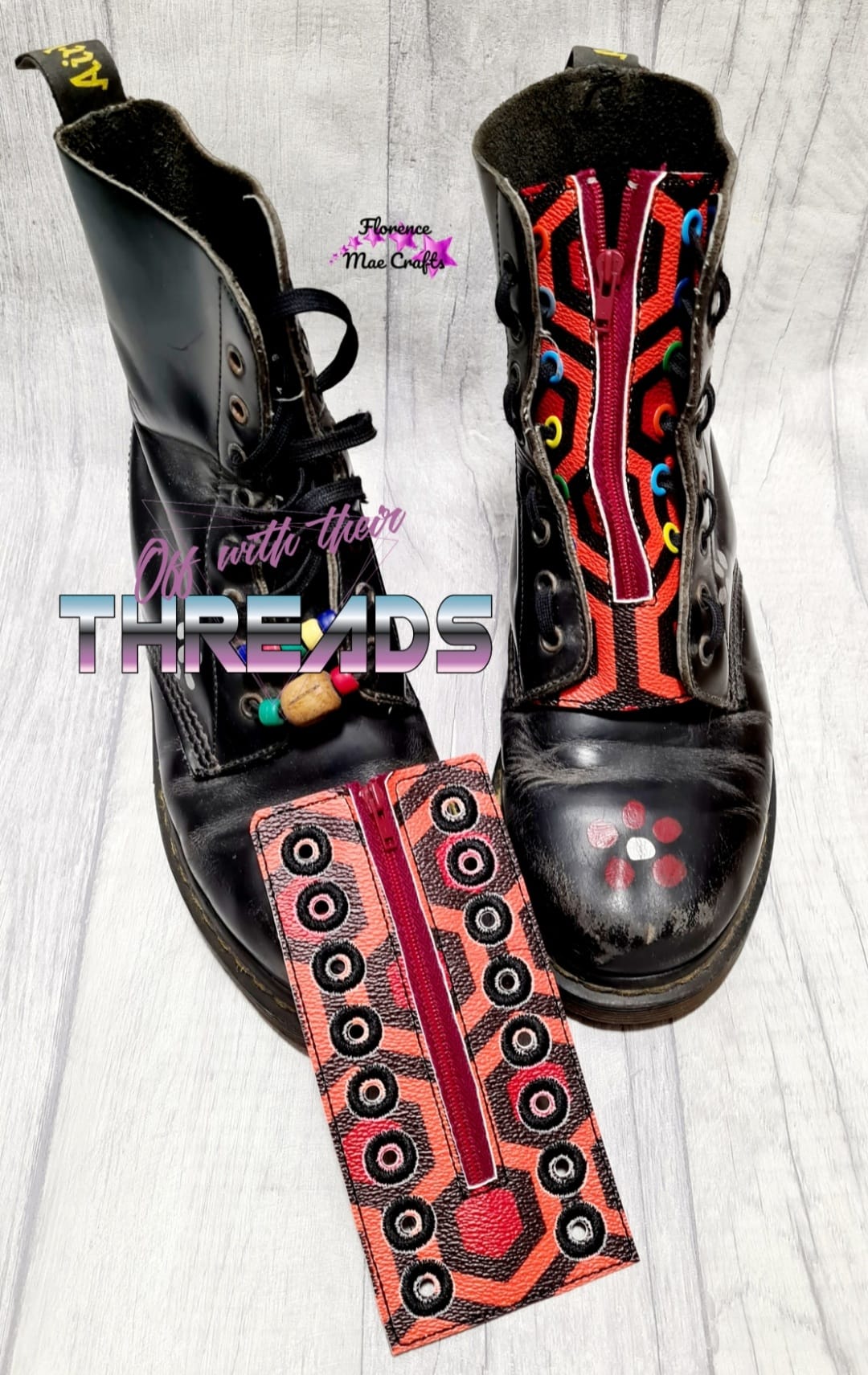 DIGITAL DOWNLOAD Boot Zipper Insert 2 VERSIONS INCLUDED
