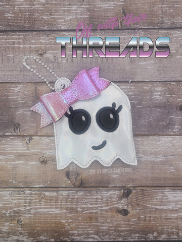 DIGITAL DOWNLOAD ITH Applique Ghost Wallet 3 SIZES INCLUDED BOW DESIGN INCLUDED IN 3 SIZES