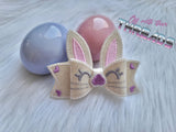 DIGITAL DOWNLOAD ITH 3D Bunny Bow 4 SIZES INCLUDED 4x4 Friendly Option Included