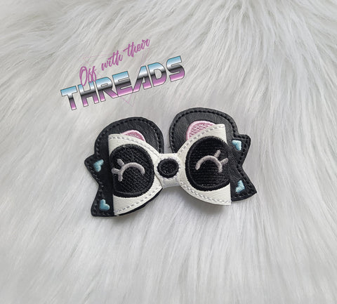 DIGITAL DOWNLOAD ITH Panda Bow 4 SIZES INCLUDED