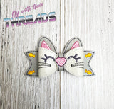DIGITAL DOWNLOAD ITH 3D Kitty Bow 4 SIZES INCLUDED 4x4 Friendly Option Included