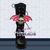 DIGITAL DOWNLOAD ITH 5x7 Skull Wings Shoe Boot Lace on Charms