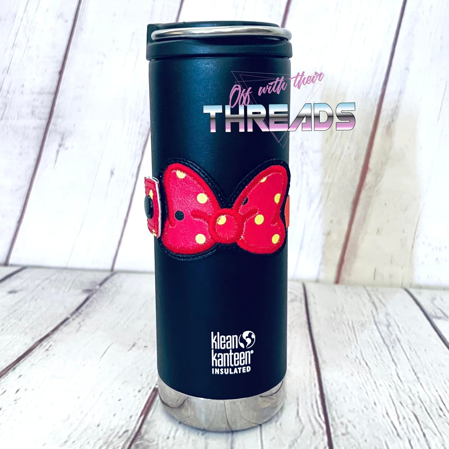 DIGITAL DOWNLOAD 4x4 Applique Bow Bottle Band