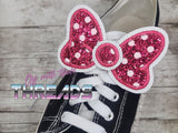 DIGITAL DOWNLOAD ITH  Applique Bow Shoe Lace on Charms