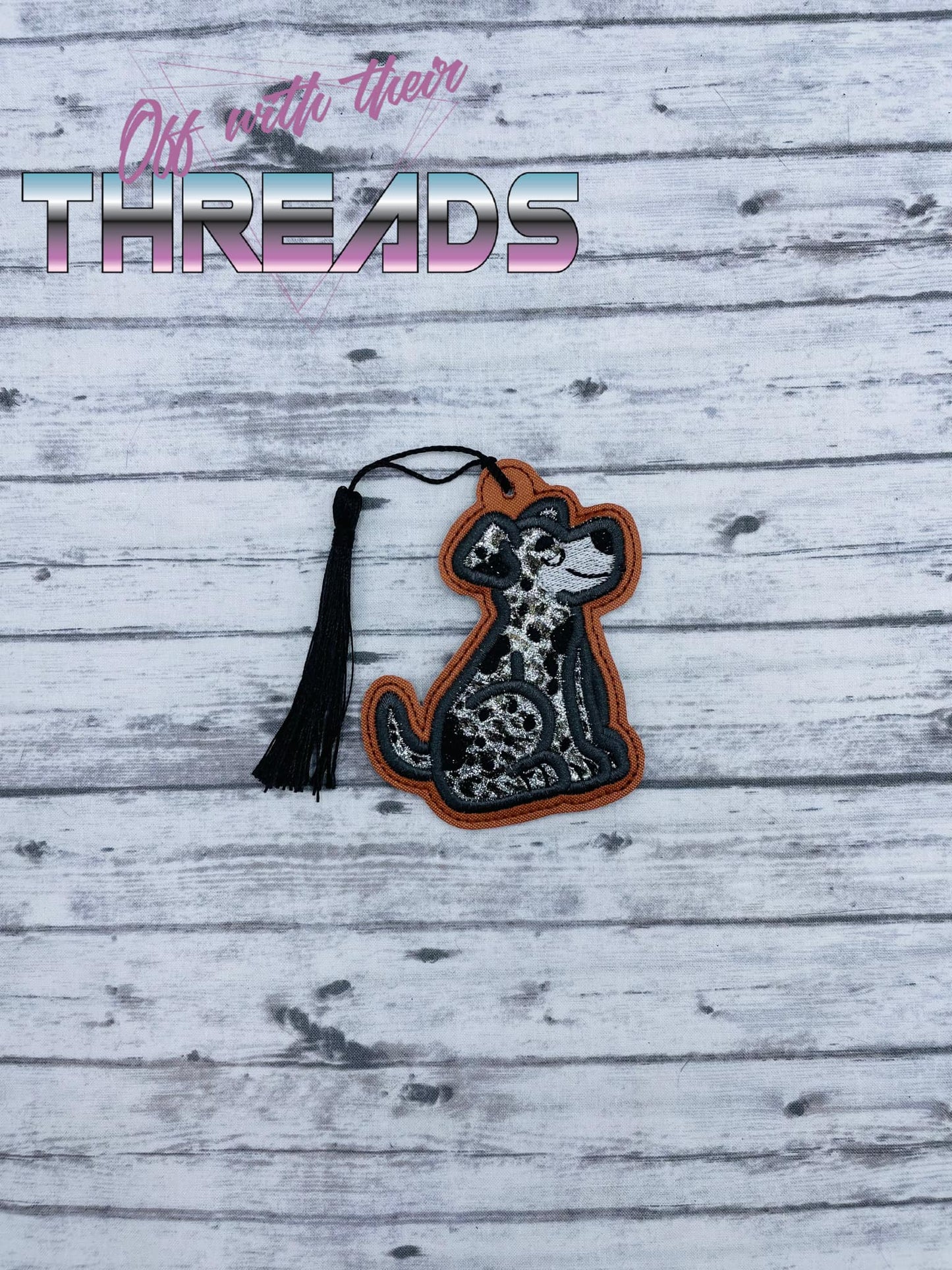 DIGITAL DOWNLOAD 4x4 Applique Catahoula Bookmark Ornament Gift Tag