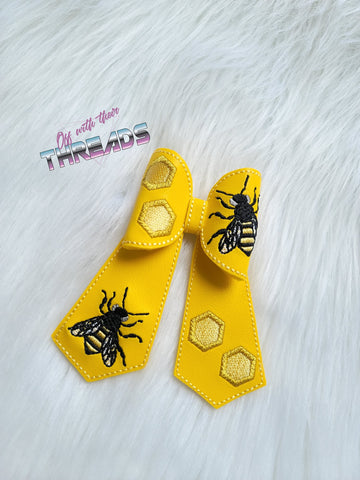 DIGITAL DOWNLOAD Honey Bee Bow 4 SIZES INCLUDED