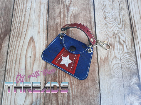 DIGITAL DOWNLOAD ITH  Applique Rustic American Key Chain Purse Quarter Keeper 4 SIZES INCLUDED