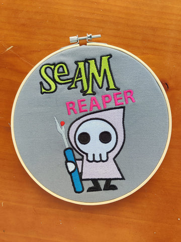 DIGITAL DOWNLOAD Seam Reaper Filled Embroidery Design 5 SIZES INCLUDED