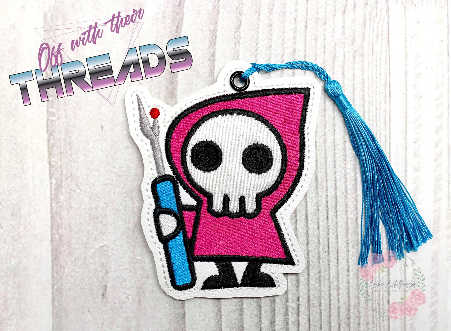 DIGITAL DOWNLOAD 4x4 Seam Reaper Bookmark Ornament Gift Tag