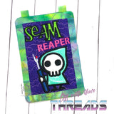 DIGITAL DOWNLOAD Applique Seam Reaper Mini Quilt Hot Pad Mug Rug 5 SIZES INCLUDED ENVELOPE AND TURN HOLE OPTIONS