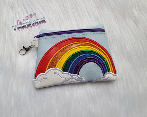 DIGITAL DOWNLOAD Applique Rainbow Clutch Zipper Bag Lined and Unlined Butterfly 2022