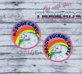 DIGITAL DOWNLOAD Nobody Cares Patch 3 SIZES INCLUDED 2 OPTIONS