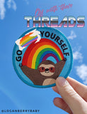 DIGITAL DOWNLOAD Rainbow Sloth Patch 3 SIZES INCLUDED