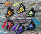 DIGITAL DOWNLOAD Applique Butterfly Bookmark Ornament Gift Tag