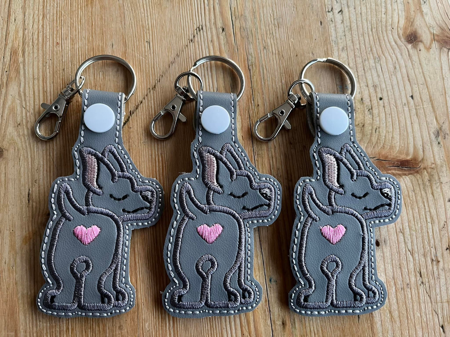 DIGITAL DOWNLOAD Great Dane Bum Snap Tab Key Chain