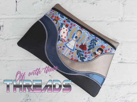 DIGITAL DOWNLOAD Applique Marble Clutch Zipper Bag Lined and Unlined