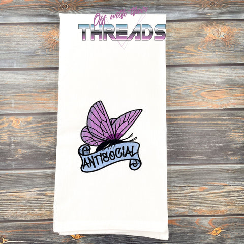 DIGITAL DOWNLOAD Antisocial Butterfly 5 SIZES INCLUDED