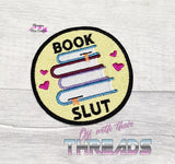 DIGITAL DOWNLOAD Book Slut Patch 3 SIZES INCLUDED