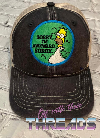 DIGITAL DOWNLOAD Sorry, I'm Awkward. Sorry. Patch 3 SIZES INCLUDED
