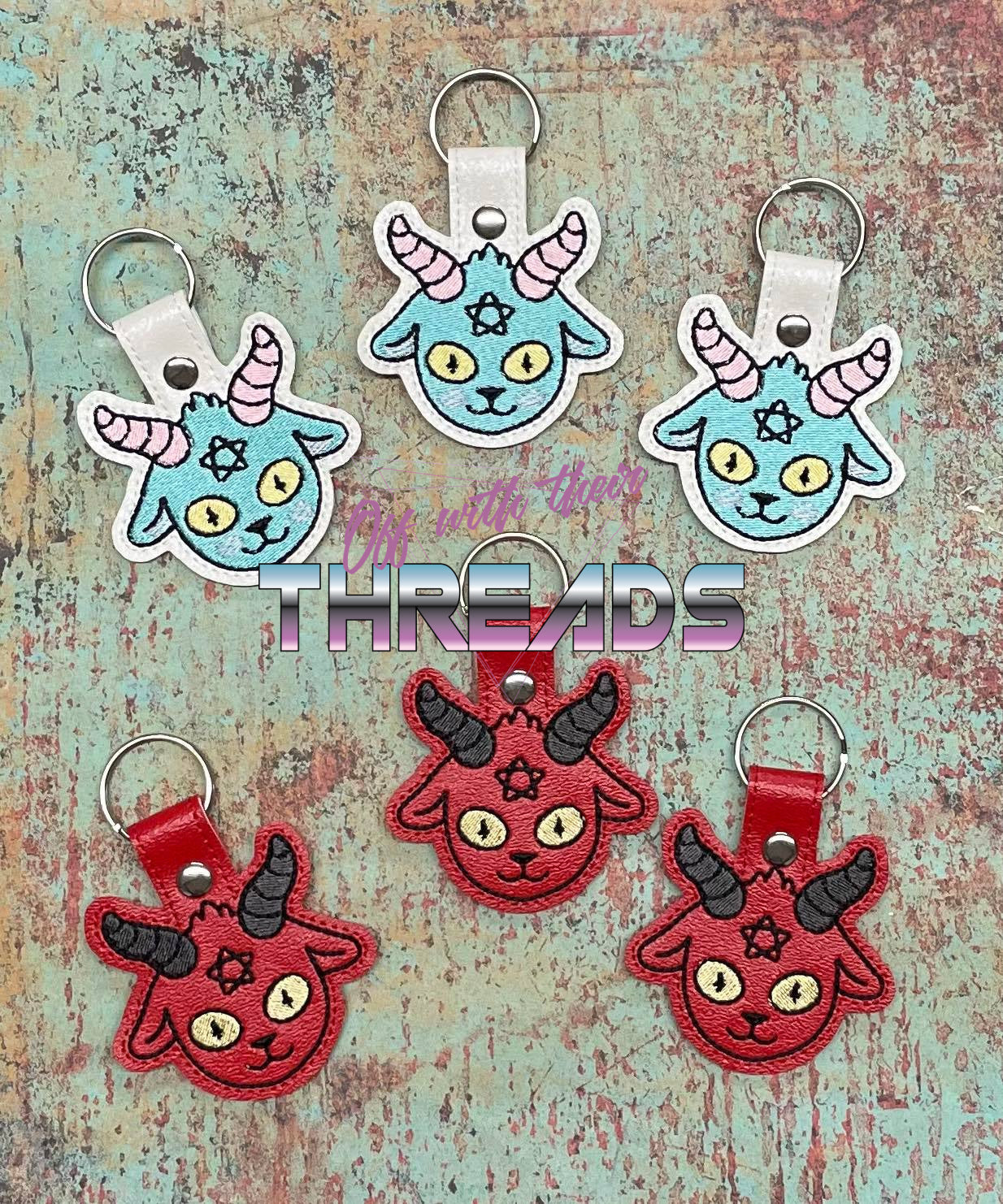 DIGITAL DOWNLOAD Today Is My Day Baphomet Goat Snap Tab Key Chain