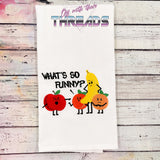 DIGITAL DOWNLOAD What's So Funny Fruit Embroidery Design 4 SIZES INCLUDED