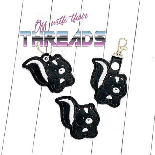 DIGITAL DOWNLOAD Skunk Snap Tab Feltie and Eyelet Set