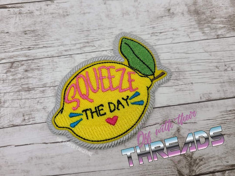 DIGITAL DOWNLOAD Squeeze The Day Lemon Patch 3 SIZES INCLUDED