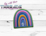 DIGITAL DOWNLOAD Skull Rainbow Patch 3 SIZES INCLUDED