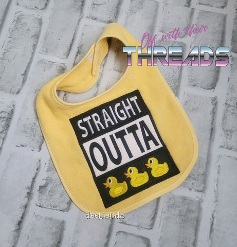 DIGITAL DOWNLOAD Straight Outta Ducks Applique 4 SIZES INCLUDED