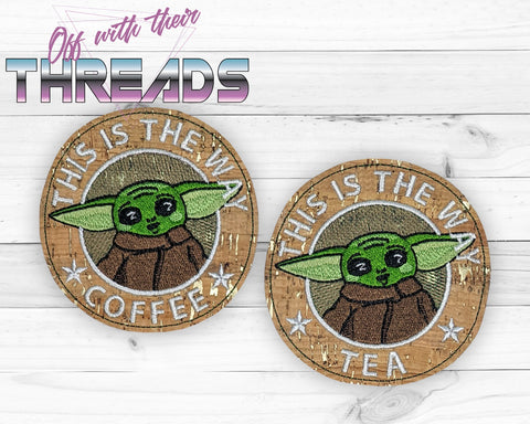 DIGITAL DOWNLOAD This Is The Way Coffee and Tea Coaster Set