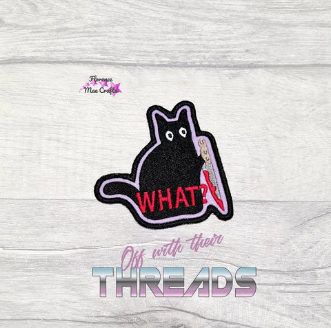 DIGITAL DOWNLOAD Stabby Cat Patch 3 SIZES INCLUDED