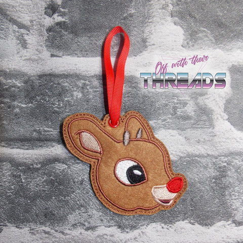 DIGITAL DOWNLOAD 4x4 Rudolph Ornament