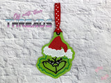 DIGITAL DOWNLOAD 4x4 Grinch Ornament