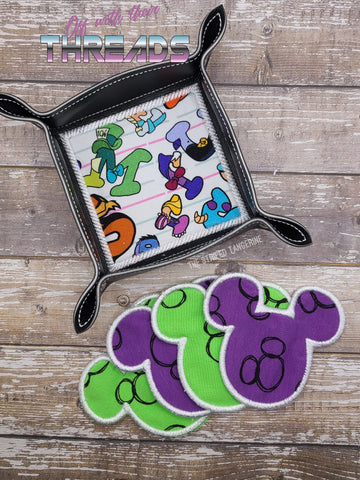 DIGITAL DOWNLOAD Mouse Reusable Makeup Pad and Applique Tray Set INCLUDES 2 SIZES