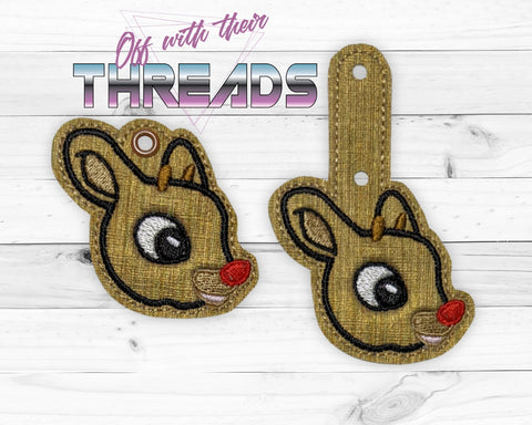 DIGITAL DOWNLOAD Rudolph Snap Tab and Eyelet Set