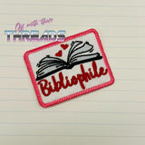 DIGITAL DOWNLOAD Bibliophile Book Lover Patch 3 SIZES INCLUDED