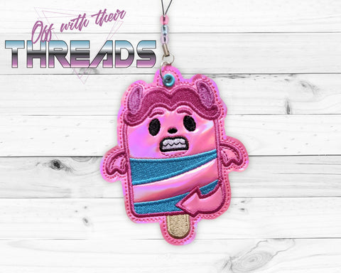 DIGITAL DOWNLOAD Triple Berry Popsicle Pink Demon Bookmark Ornament Gift Tag