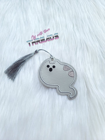 DIGITAL DOWNLOAD Ghost Kitty Bookmark Ornament Gift Tag