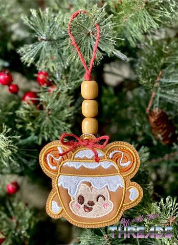 DIGITAL DOWNLOAD Cinnamon Bun Mouse Bookmark Ornament Gift Tag