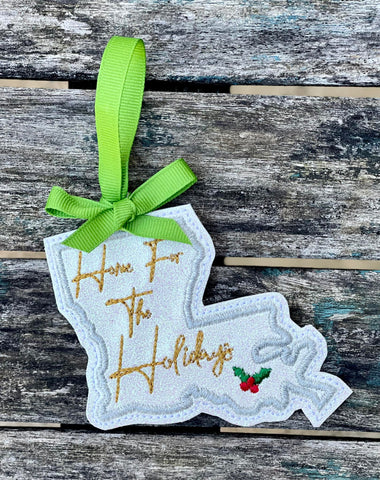 DIGITAL DOWNLOAD Louisiana State Bookmark Ornament Gift Tag